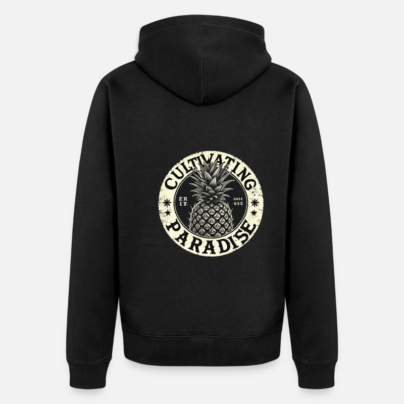 Früchtchen - Unisex Premium Bio Zip Hoodie - Schwarz