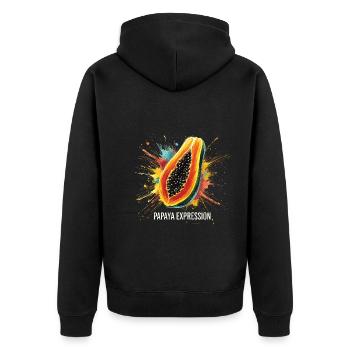 Rascal - Unisex Premium Organic Zip Hoodie - black - Back - Nico (187cm)
