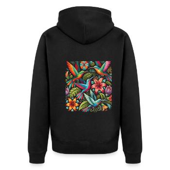 Exotique - Veste à capuche bio Premium Unisexe - noir - Dos - Nico (187cm)