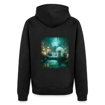 Fairy tale - Unisex Premium Organic Zip Hoodie - black - Back - Nico (187cm)
