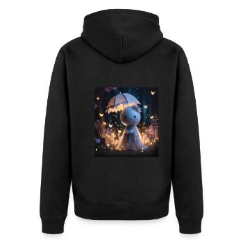 Fairy tale - Unisex Premium Organic Zip Hoodie - black - Back - Nico (187cm)