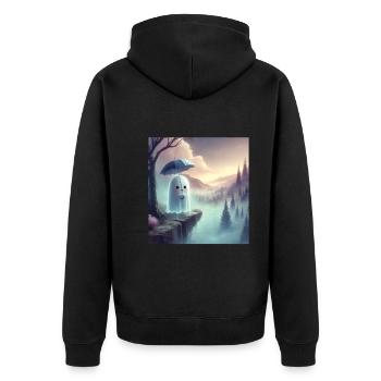 Fairy tale - Unisex Premium Organic Zip Hoodie - black - Back - Nico (187cm)