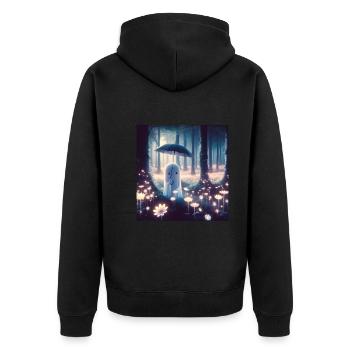Fairy tale - Unisex Premium Organic Zip Hoodie - black - Back - Nico (187cm)