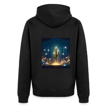 Fairy tale - Unisex Premium Organic Zip Hoodie - black - Back - Nico (187cm)