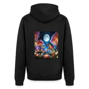 Fairy tale - Unisex Premium Organic Zip Hoodie - black - Back - Nico (187cm)