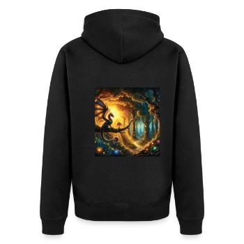 Fairy tale - Unisex Premium Organic Zip Hoodie - black - Back - Nico (187cm)