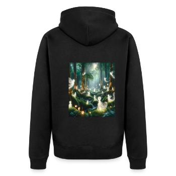 Fairy tale - Unisex Premium Organic Zip Hoodie - black - Back - Nico (187cm)