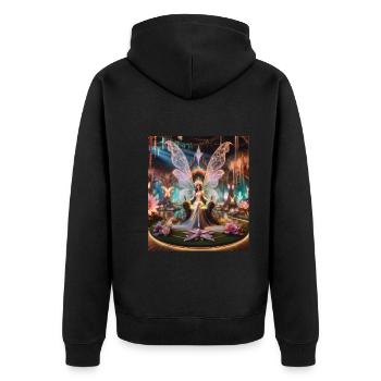 Fairy tale - Unisex Premium Organic Zip Hoodie - black - Back - Nico (187cm)
