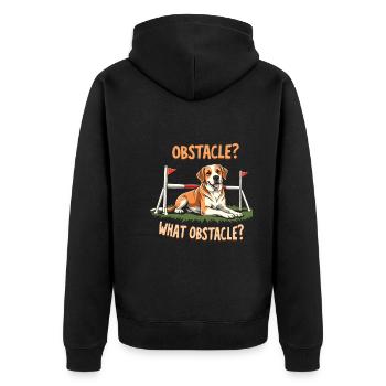Agility - Unisex Premium Organic Zip Hoodie - black - Back - Nico (187cm)