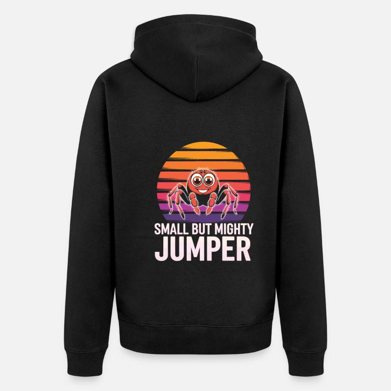 Spinne - Unisex Premium Bio Zip Hoodie - Schwarz