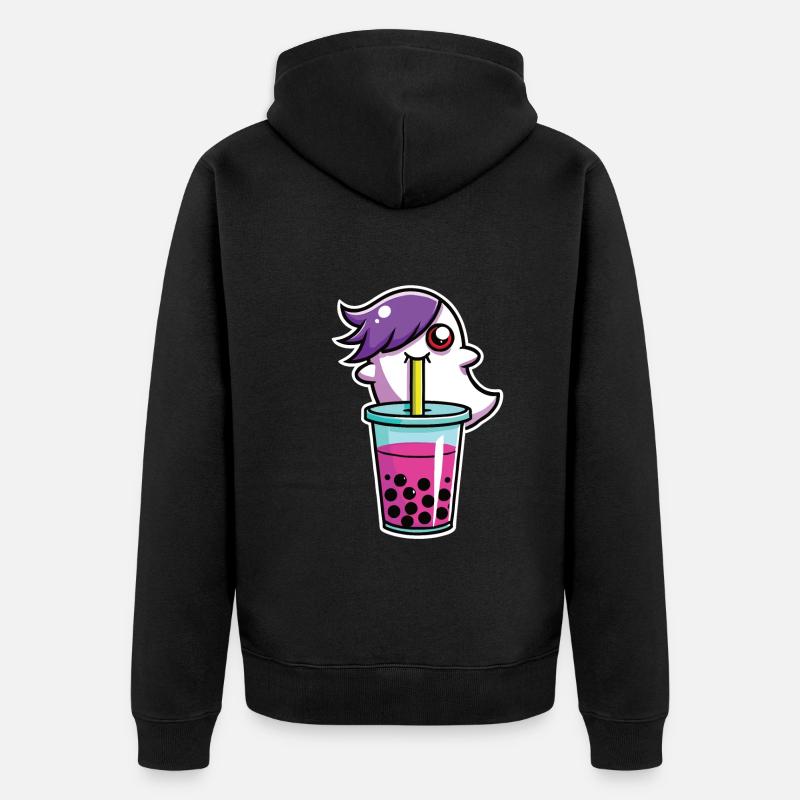 Bubble Tea - Unisex Premium Bio Zip Hoodie - Schwarz