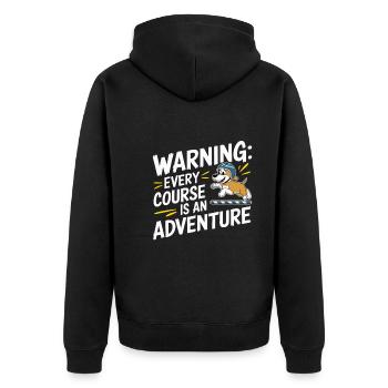 Agility - Unisex Premium Organic Zip Hoodie - black - Back - Nico (187cm)