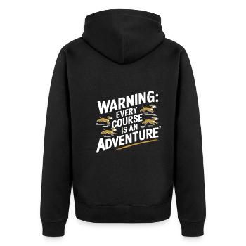 Agility - Unisex Premium Bio Zip Hoodie - Schwarz - Hinten - Nico (187cm)