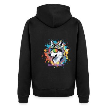 Agility - Unisex Premium Bio Zip Hoodie - Schwarz - Hinten - Nico (187cm)