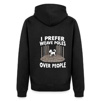 Agility - Unisex Premium Organic Zip Hoodie - black - Back - Nico (187cm)