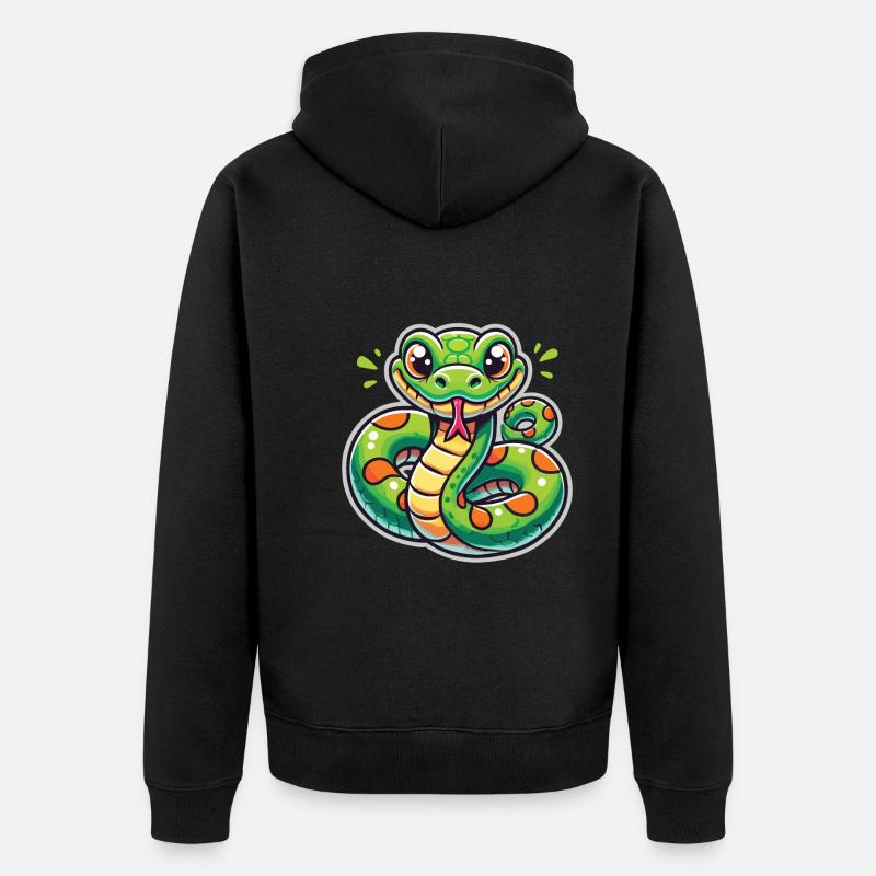 Serpent - Veste à capuche bio Premium Unisexe - noir