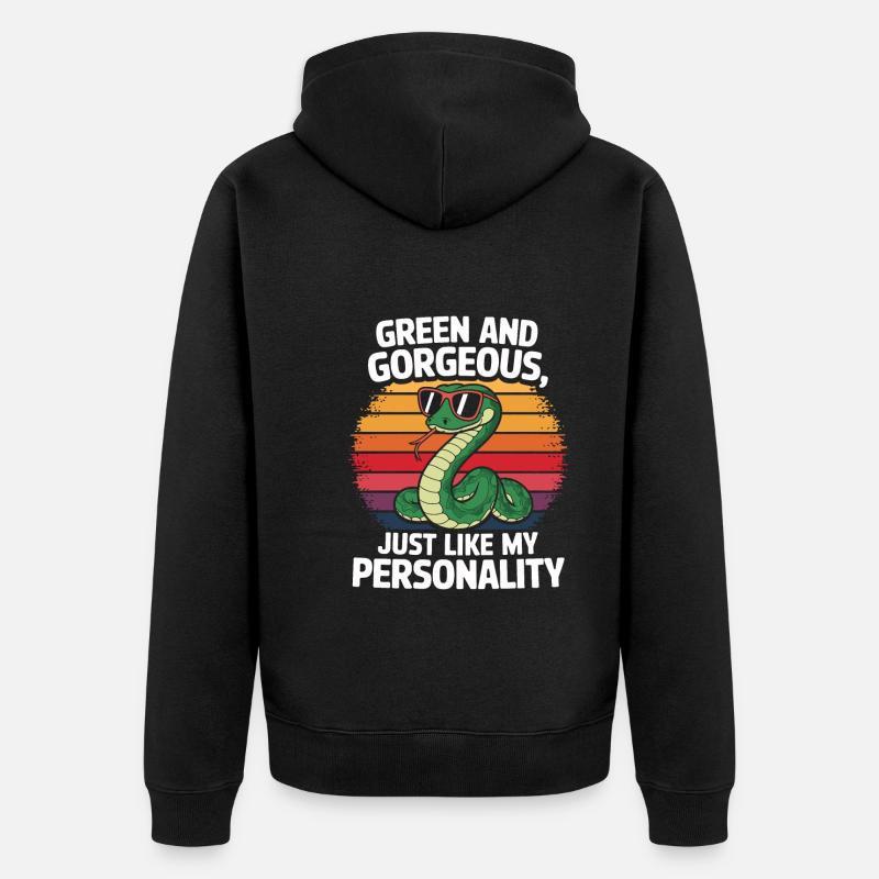 Serpent - Veste à capuche bio Premium Unisexe - noir