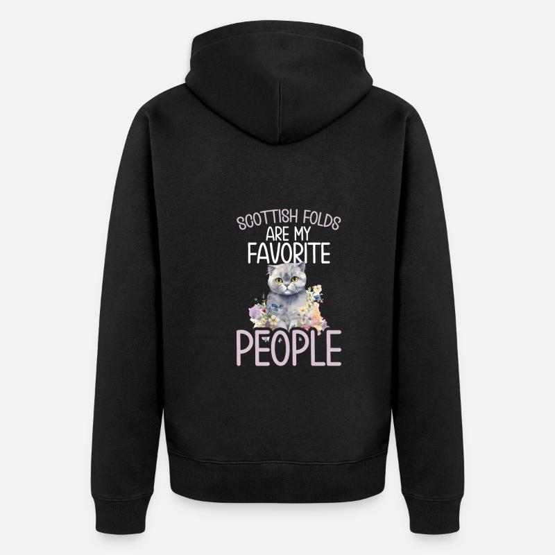 Chat - Veste à capuche bio Premium Unisexe - noir