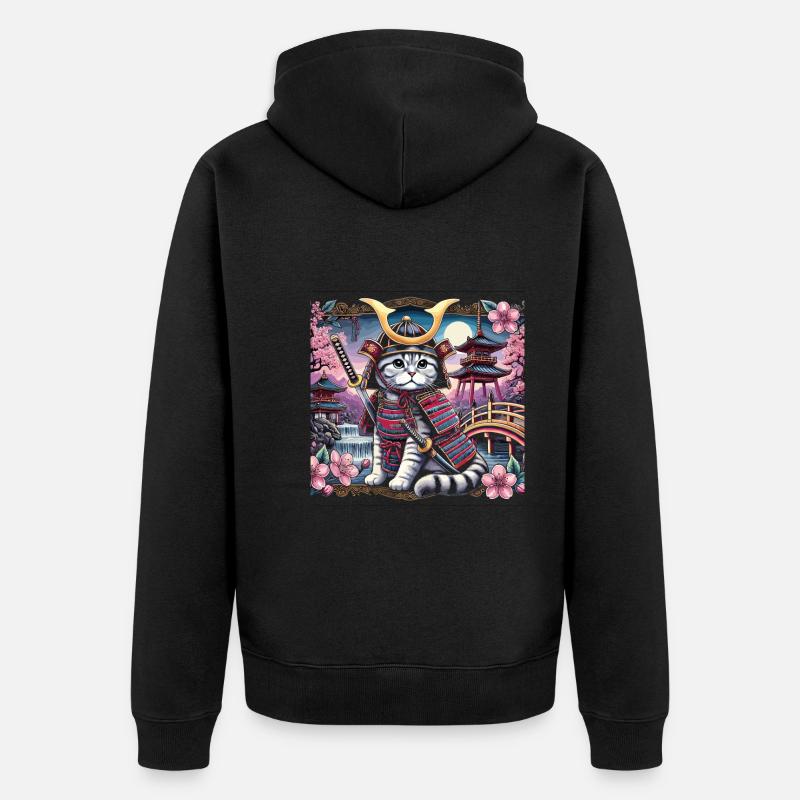 Chat - Veste à capuche bio Premium Unisexe - noir