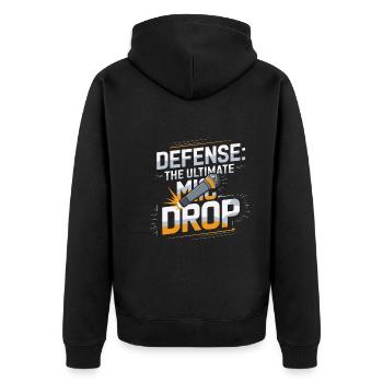 Krav Maga - Unisex Premium Bio Zip Hoodie - Schwarz - Hinten - Nico (187cm)
