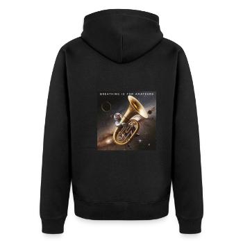 Sousaphone - Unisex Premium Bio Zip Hoodie - Schwarz - Hinten - Nico (187cm)