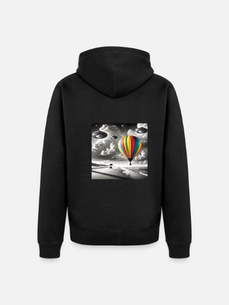 Balloon - Unisex Premium Organic Zip Hoodie - black