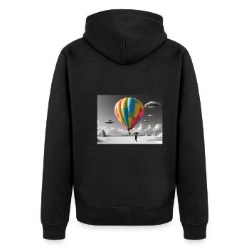 Ballon - Veste à capuche bio Premium Unisexe - noir - Dos - Nico (187cm)