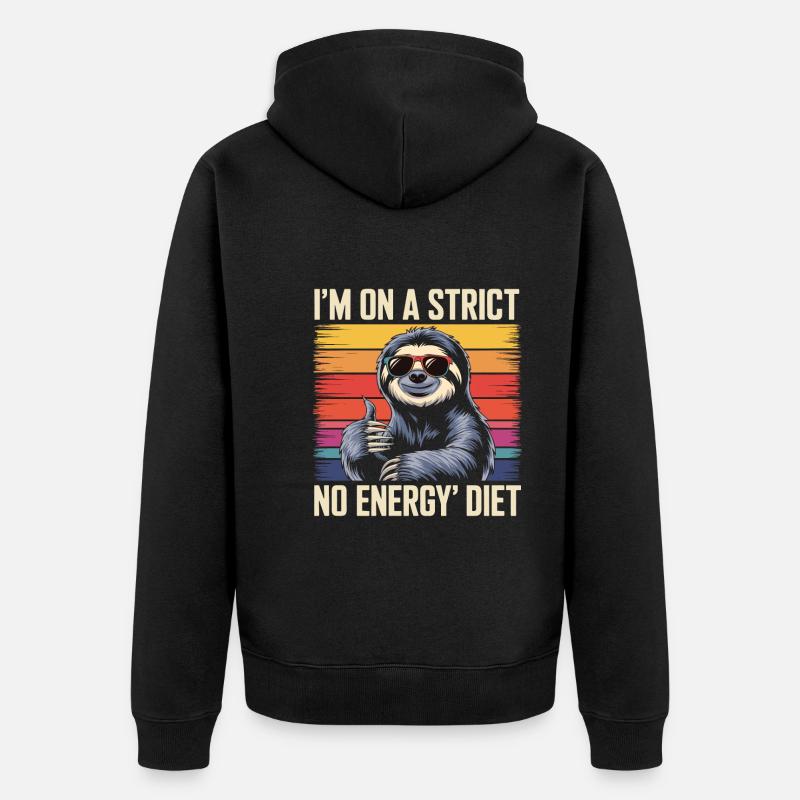 Bürohumor - Unisex Premium Bio Zip Hoodie - Schwarz