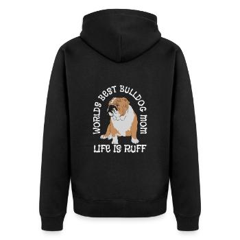 La meilleure vie de maman bouledogue au monde est ruff - Veste à capuche bio Premium Unisexe - noir - Dos - Nico (187cm)
