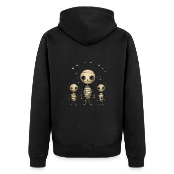 Style de poupée vaudou mystique pour une élégance urbaine - Veste à capuche bio Premium Unisexe - noir - Dos - Nico (187cm)
