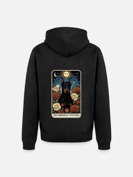 Dobermann - Unisex Premium Bio Zip Hoodie - Schwarz