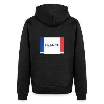 France - Veste à capuche bio Premium Unisexe - noir - Dos - Nico (187cm)