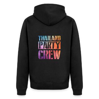 Thailand Party Crew - Unisex Premium Bio Zip Hoodie - Schwarz - Hinten - Nico (187cm)