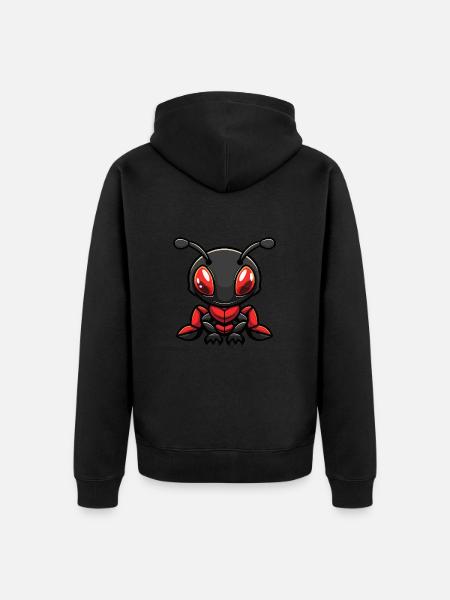 Ameise Comic - Unisex Premium Bio Zip Hoodie - Schwarz