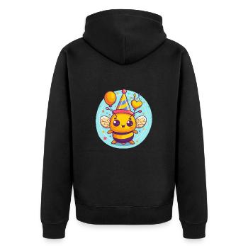 Abeille Anniversaire Bébé - Veste à capuche bio Premium Unisexe - noir - Dos - Nico (187cm)