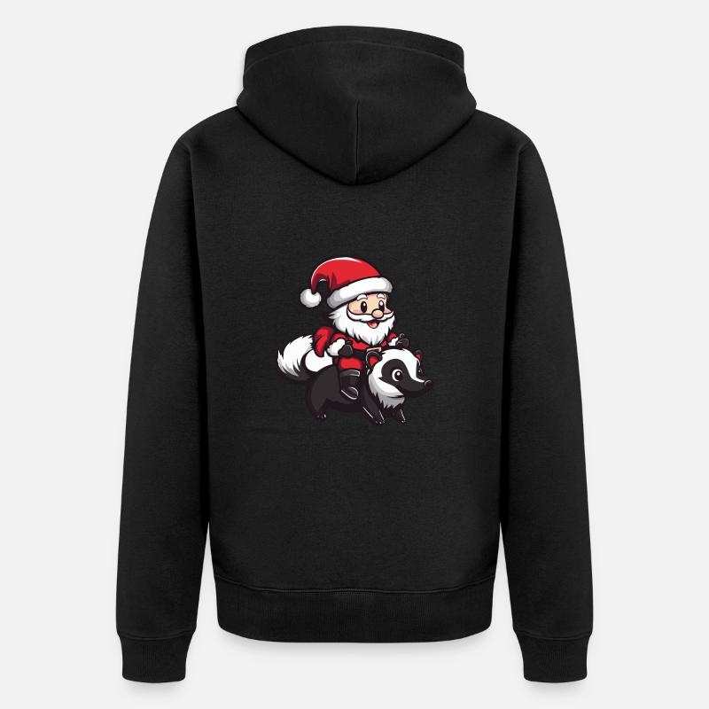 Skunk Père Noël - Veste à capuche bio Premium Unisexe - noir