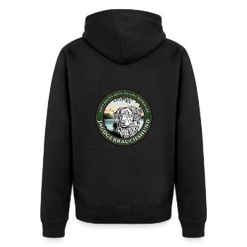 Nova Scotia DuckTolling Retriver Jagdgebrauchshund - Unisex Premium Bio Zip Hoodie - Schwarz - Hinten - Nico (187cm)