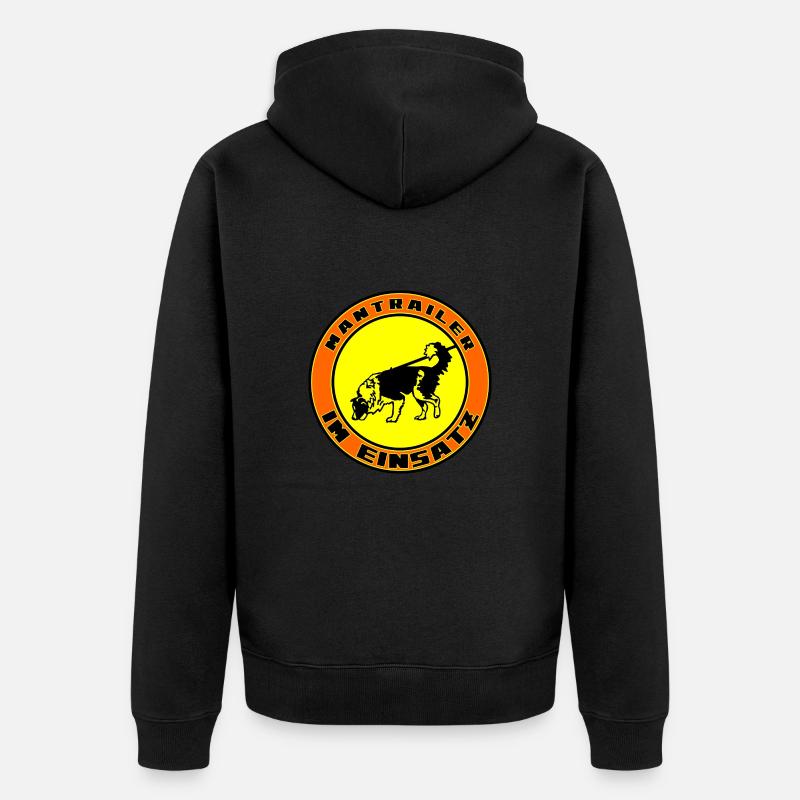 Mantrailer en action Boder Collie - Veste à capuche bio Premium Unisexe - noir