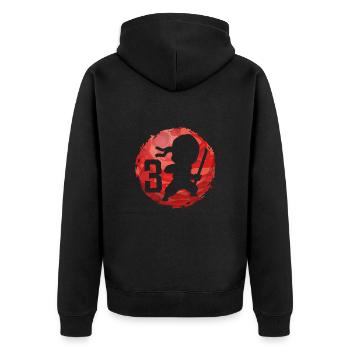 Ninja 3ème anniversaire Garçon 3 ans Enfants - Veste à capuche bio Premium Unisexe - noir - Dos - Nico (187cm)