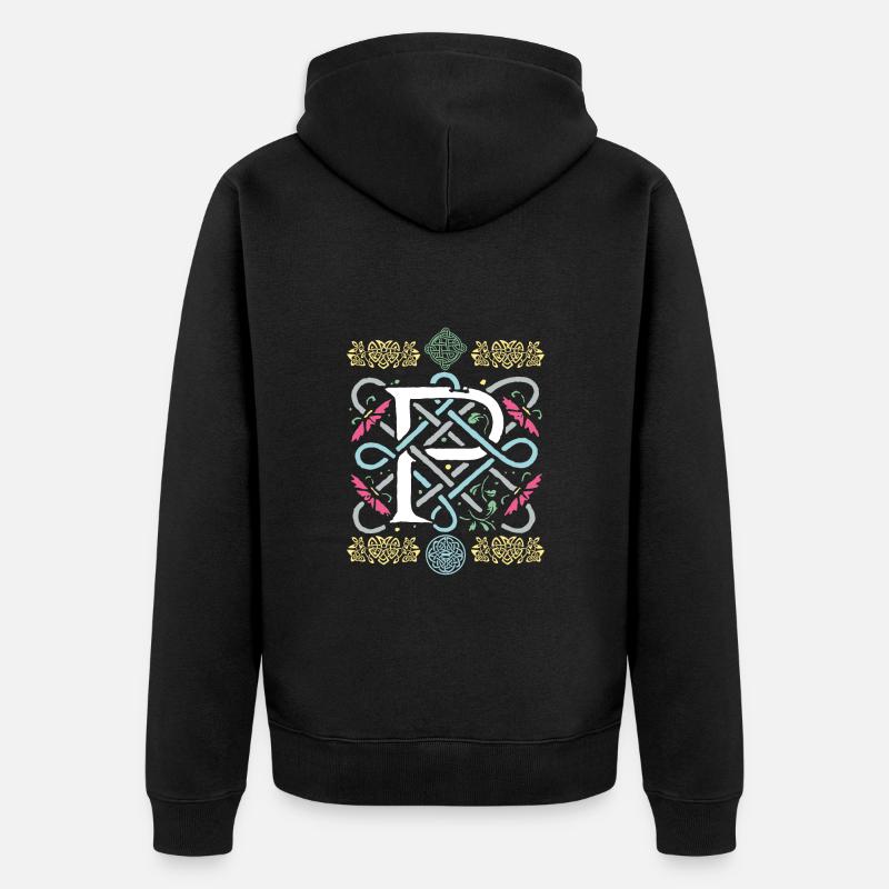 P - Unisex Premium Bio Zip Hoodie - Schwarz