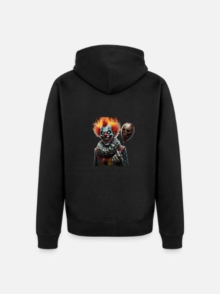 Nightmare Clown - Unisex Premium Organic Zip Hoodie - black