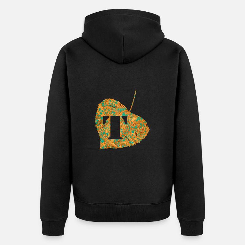 Feuille E 95 T - Veste à capuche bio Premium Unisexe - noir