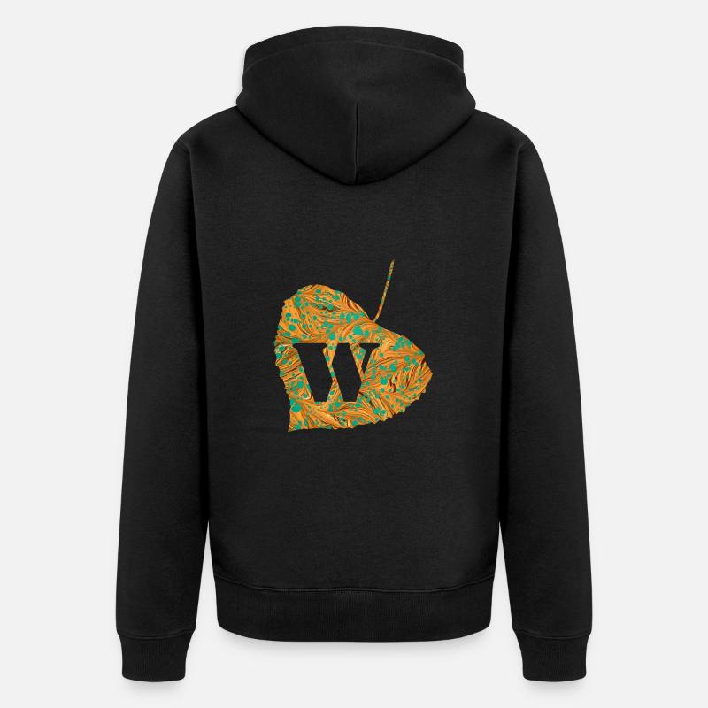 blatt e 95 w - Unisex Premium Bio Zip Hoodie - Schwarz