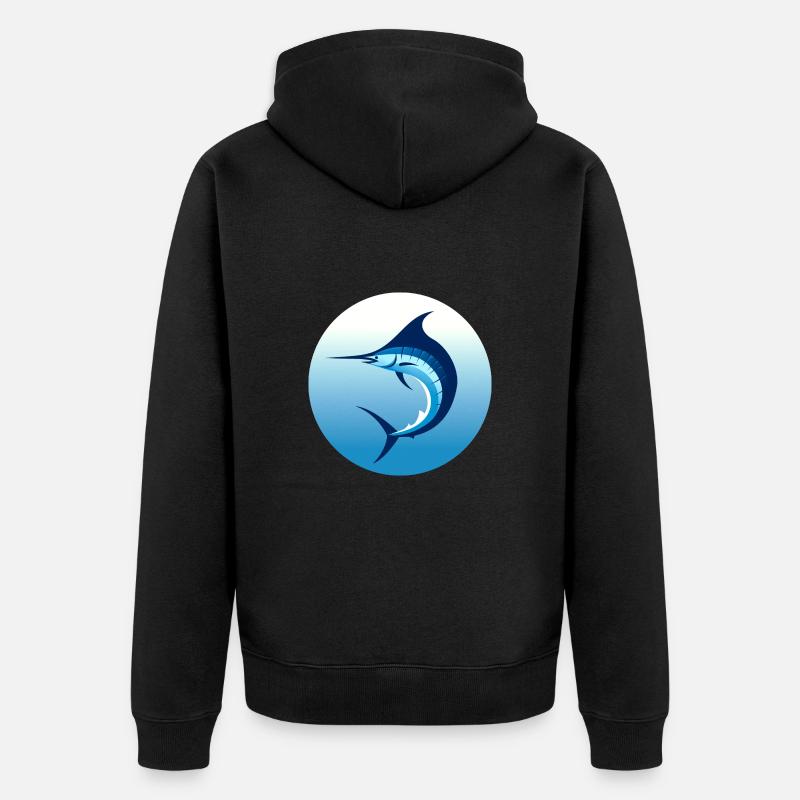 Marlin élégant - Veste à capuche bio Premium Unisexe - noir