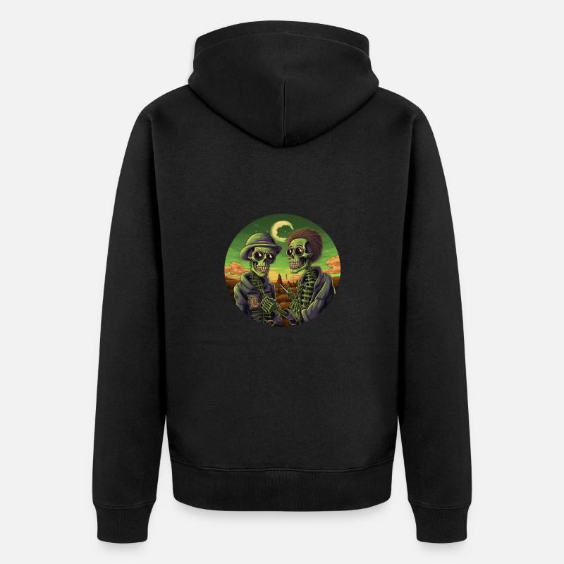 Duo de zombies - Veste à capuche bio Premium Unisexe - noir