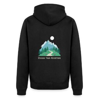 Aventure de jeu rétro - Veste à capuche bio Premium Unisexe - noir - Dos - Nico (187cm)