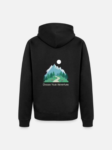 Retro Gaming Adventure - Unisex Premium Organic Zip Hoodie - black
