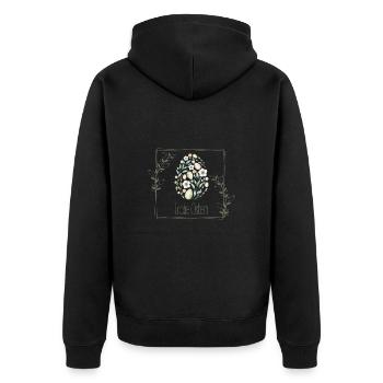Frohe Ostern - Unisex Premium Bio Zip Hoodie - Schwarz - Hinten - Nico (187cm)