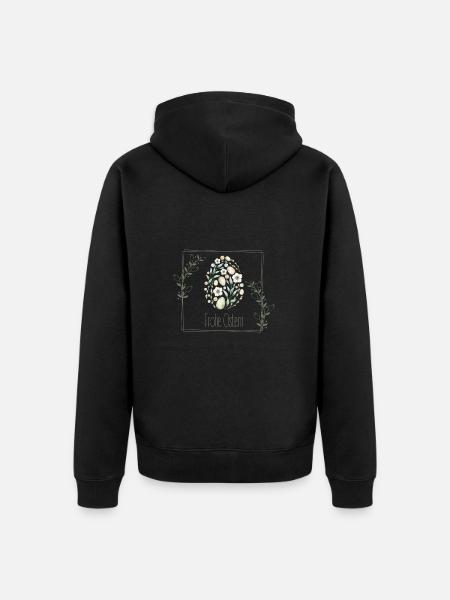 Frohe Ostern - Unisex Premium Bio Zip Hoodie - Schwarz