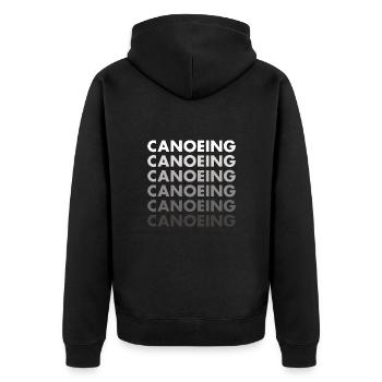Canoeist Canoeing - Unisex Premium Organic Zip Hoodie - black - Back - Nico (187cm)